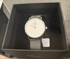 NINE WEST LIANA WOMENS WATCH Brand New w/ Tags in Box Stainless Band white Face