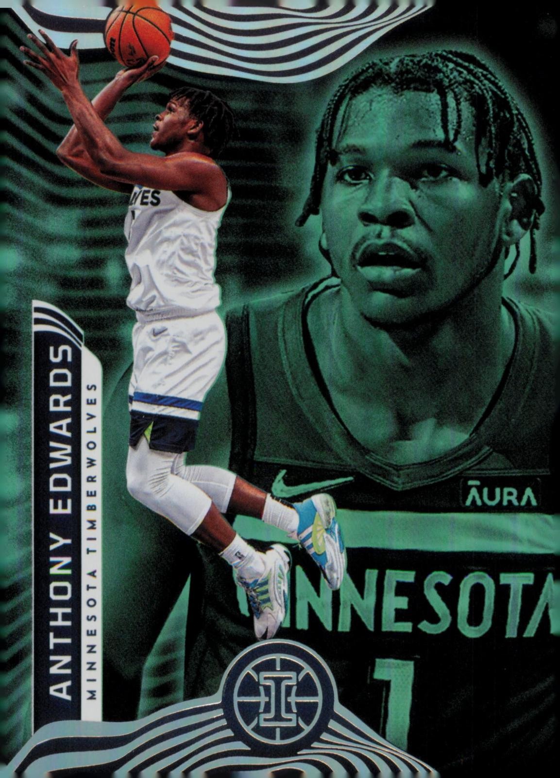 2021-22 Panini Illusions #27 Anthony Edwards Emerald