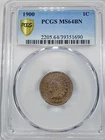 1900 Indian Cent 1c PCGS MS64BN TRUE VIEW GOLD SHIELD