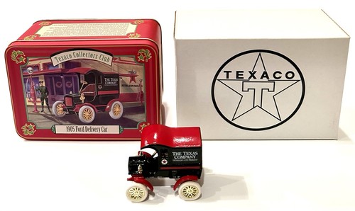Texaco Collectors Club 1905 Ford Delivery Car 1/43 W/ Collector Tin & Box ERTL
