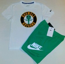 Nike Boys Youth 2pc Stadium Green Short  Tee Set- 7y