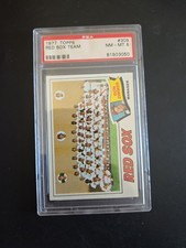 1977 Topps #309 Red Sox Team Psa 8