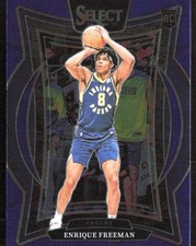 2024-25 Panini Select Enrique Freeman #80 Concourse RC Pacers Blue