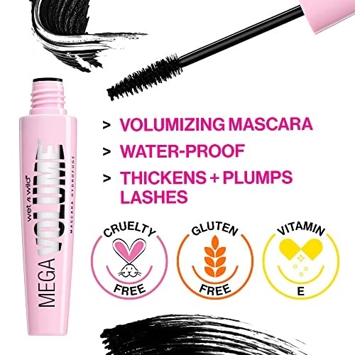 WET N WILD Mega Volume Waterproof Mascara Very Black - Image 2 of 4