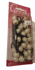 Goody Twin Bead Ponytail Holders White 16 Count Discontinued VINTAGE HTF