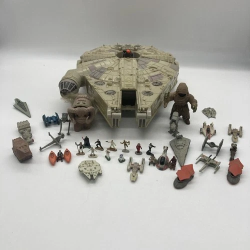 Star Wars Millennium Falcon Toy Ship With Figurines Vintage 1995