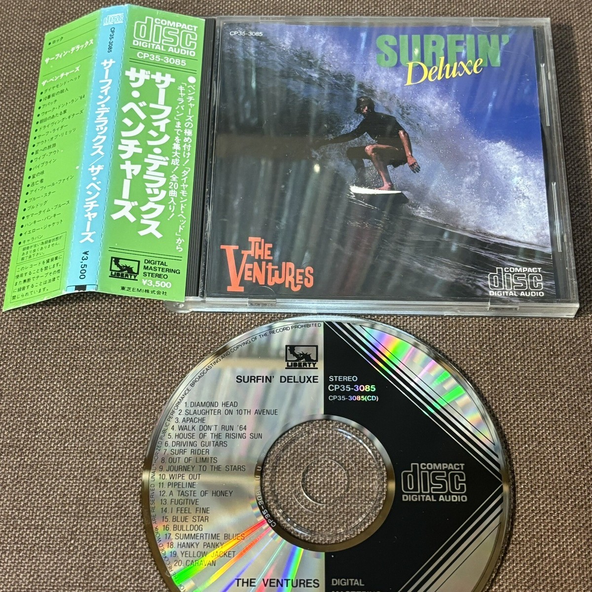 THE VENTURES ‎Surfin' Deluxe JAPAN CD CP35-3085 U U3A2 OBI 3,500
