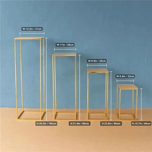gold nesting tables (4 pcs) - Picture 3 of 6