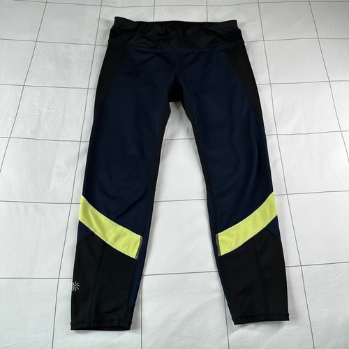 Athleta Leggings Womens Medium Petite Colorblock Spliced Sonar Cropped Active - Bild 1 von 12