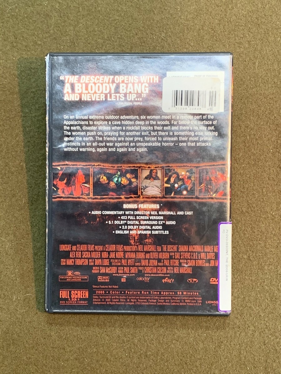 The Descent Movie DVD Full Screen Horror