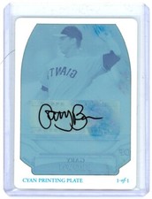 2010 Bowman Platinum Cyan Plate Autograph #BSP-GB Gary Brown No 1 of 1
