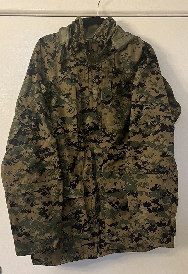 米軍実物 USMC MARPAT 上下セット Small-Short 美品 USMC Woodland Marpat Camo APEC All Purpose Wet Weather Parka Size