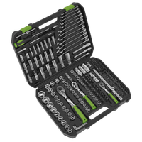 Buchse Satz 219Pc 0.6Cm,1Cm & 1.3Cmsq Drive Wandplatte Metrisch S01212 Sealey