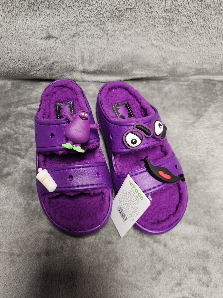 NEW McDonald's X Crocs Grimace Cozzzy Sandal | Men Size 6 / Women