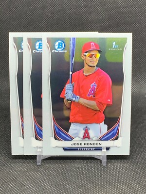 2014 Bowman Chrome Prospect BCp15 JOSE RONDON Los Angeles Angels Lot x3