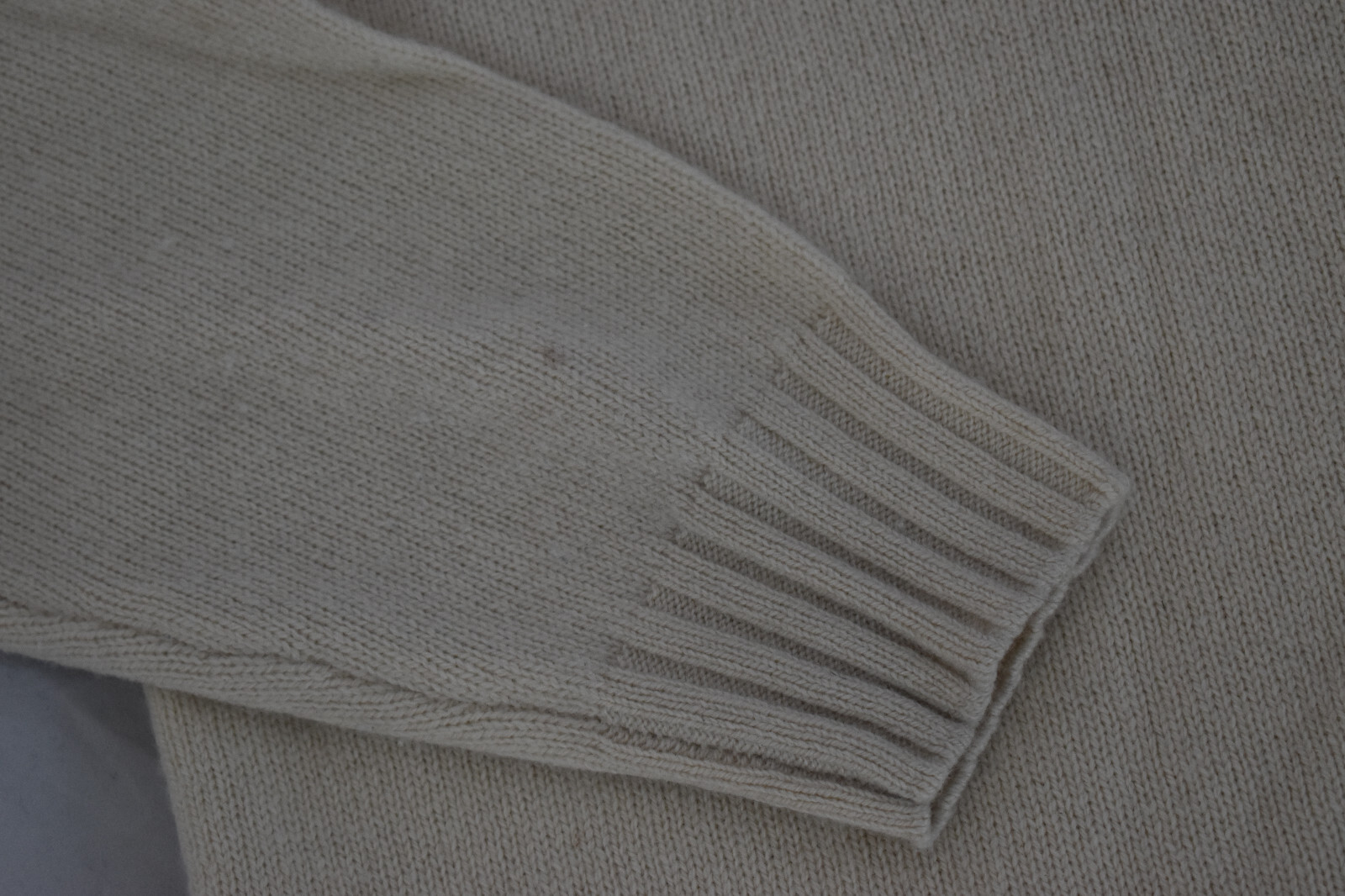 Thom Sweeney Cream Knit 100percent Cashmere Sweatshirt Pullover Jumper Men Medium M 50 image 6