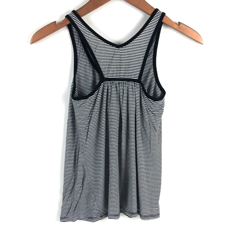 Nicole Miller Нью-Йорк Майка Маленький Черно-белый Полосатый Полочный Бюстгальтер Racerback - Изображение 2 из 4