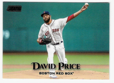 David Price 2019 Topps Stadium Club Black Foil #9 Boston Red Sox Parallel Card