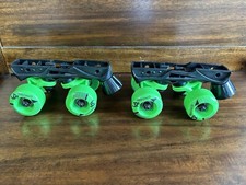 Roller Derby Brand Replacement Skate Trucks Plate Green Wheels Fixed Toe Stop