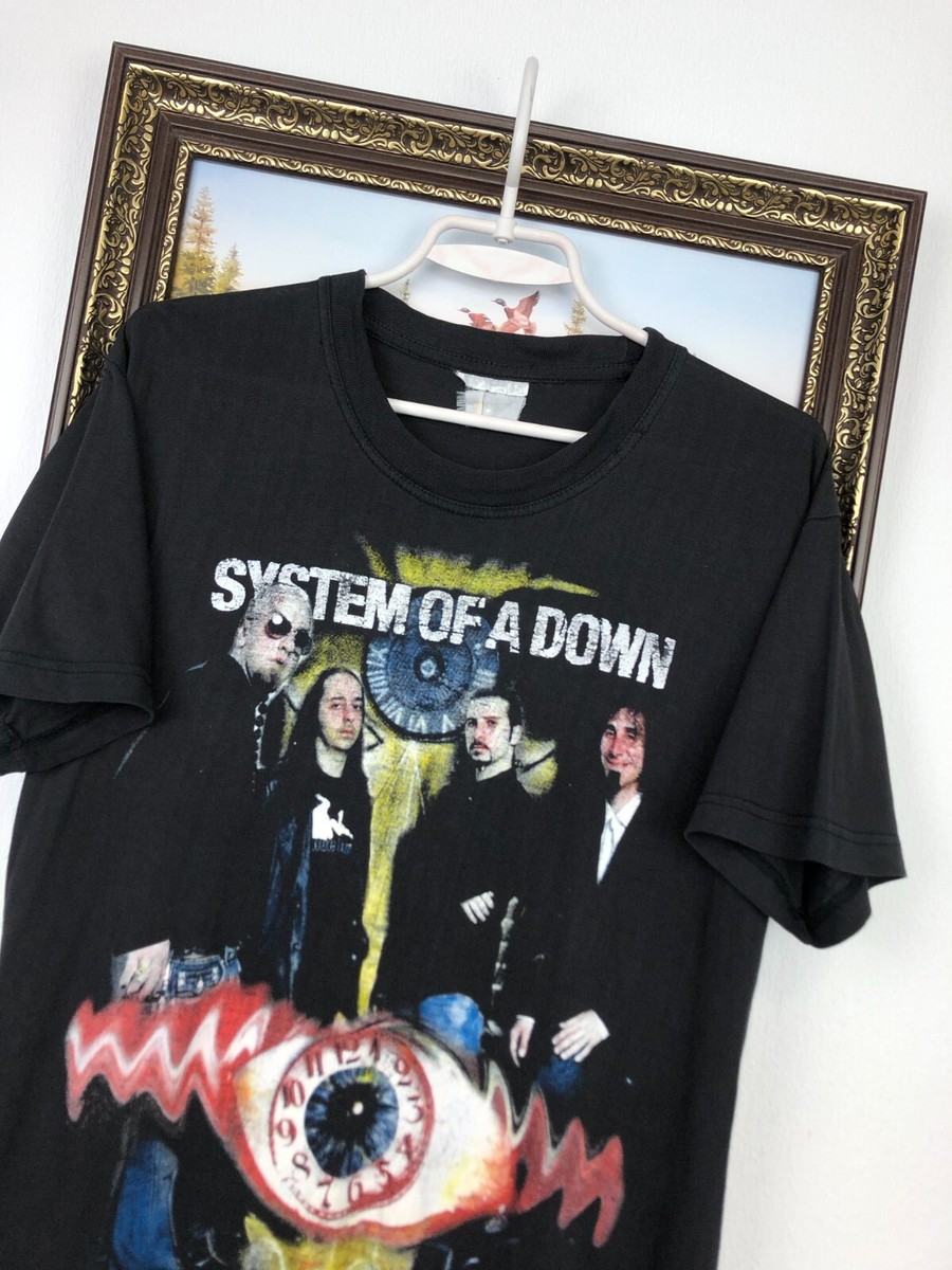 SYSTEM OF A DOWN 2005年　バンT Vintage SOAD System Of A Down Band Shirt Over Print Tee 05 Rare