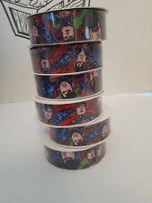6 Spools Superman DC Comics Printed Grosgrain Ribbon 1" 3yds each