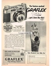 1952 Graflex Ciro 35 35mm Viewfinder Camera Vintage Print Ad 