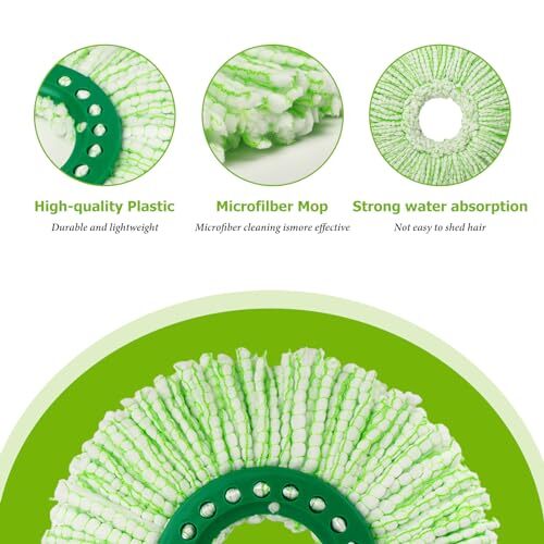 3 Pack Mop Head Replacement for Libman Tornado Spin Mop, Spin Mop
