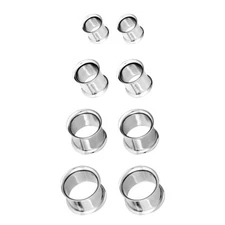 Pair of Surgical Steel  Double Flare Ear Tunnels Earlets Gauges Plugs