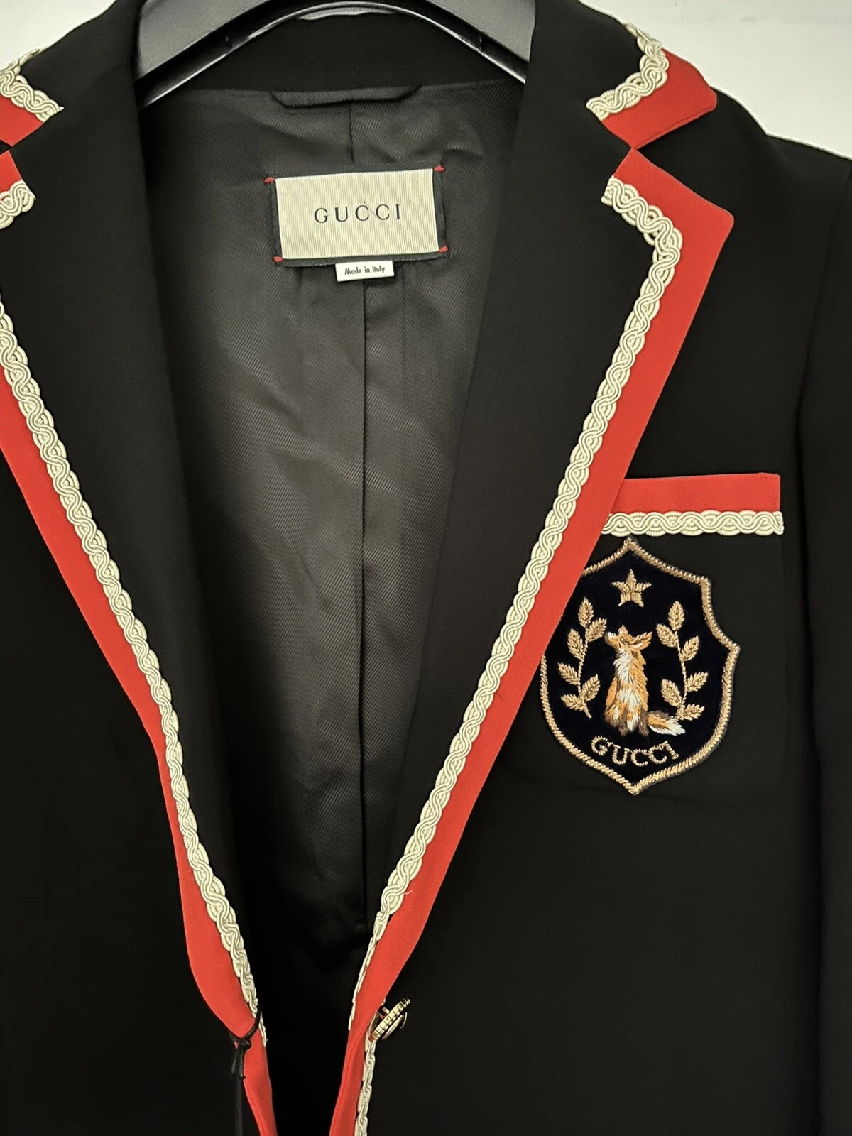 Blazer giacca Gucci Fox Crest Viscosa Nuovo con etichette $3700 Taglia 36 IT (2 US)