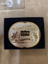 NIB Hesston 2025 GOLD/SILVER "Adult" Belt Buckle