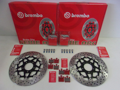Brembo Bremsscheiben Bremse vorne + Bremsbeläge + Schrauben Suzuki GSXR 1000 K3 
