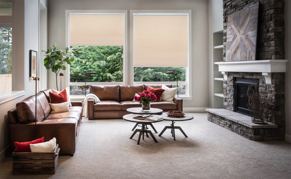 Beige Privacy & Light Filtering Cordless Cellular Shades Window Blinds - 60" W X - Image 3 of 4