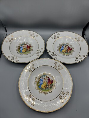 Bernadotte Czechoslovakia  Bowls Women Gold Design