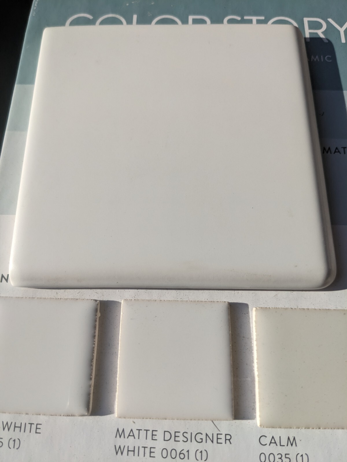 American Olean Matte Designer White #61 Ceramic Tile – 6” X 6” Square, Single Piece, Vintage Style