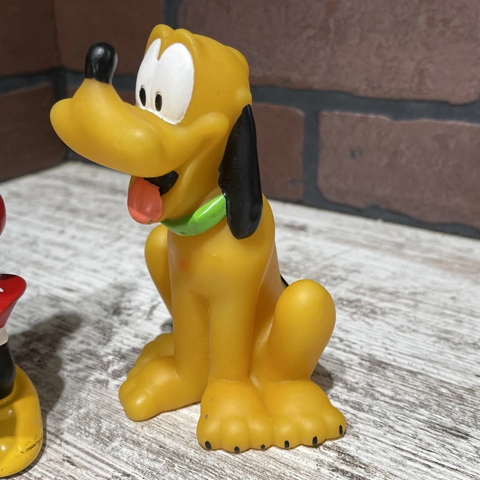 Juego de 5 juguetes de bañera de goma vintage de Mickey Mouse & Friends de Disney Foto 2 de 4