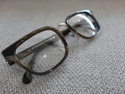 RETROSUPERFUTURE Square Eyeglasses Model CORNO Color Olive Horn 52-22