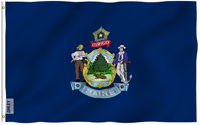 Anley Fly Breeze 3x5 ft Maine State Flag, Maine ME Flags Polyester