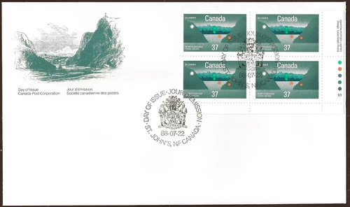 🍁Canada   #1214 LRpb    "St. John's Harbour"    Brand New 1988 First Day Cover