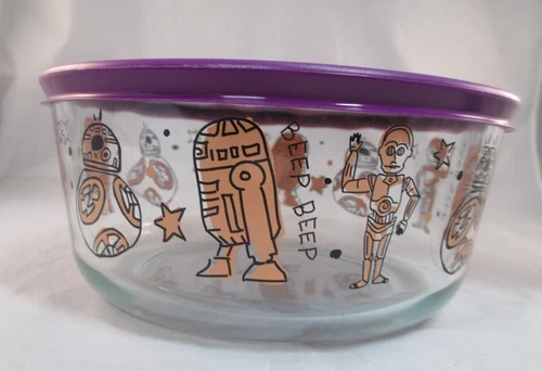 Pyrex Star Wars Bowl - R2D2 & C3PO - 7 cup storage W/lid