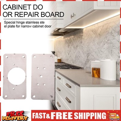 2pcs Hinge Repair Plate with Mounting Screw for Cabinet Cupboard Drawer Window S
