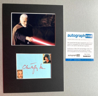 CHRISTOPHER LE ( 2015) ''Star Wars'' signed Passepartout 20x30 Autogramm COA ACOA