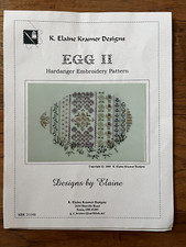 Egg II Hardanger Embroidery Pattern Designs by Elaine  OOP KEK201HB