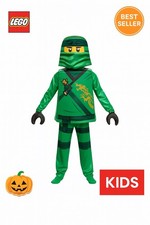 LEGO Ninjago Lloyd Kids Costume Set- Green Ninja Outfit w/Mask, Hood  Gloves