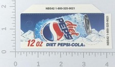 Vintage 12oz Diet Pepsi Soda Pop Vending Machine Flavor Strip NBS42