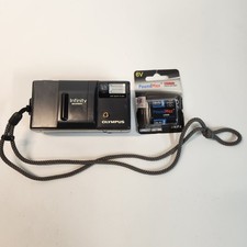 Olympus Infinity Quartzdate 35mm Point  Shoot Camera ESP Quick Flash Black