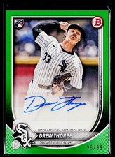2025 Bowman #PRV-DT Drew Thorpe Rookies and Veterans Autographs Green #/99