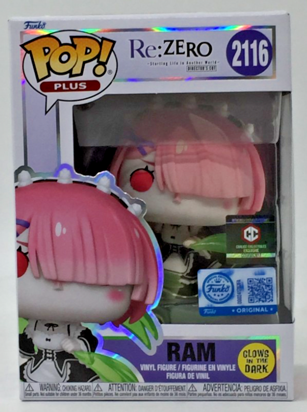 Funko Pop! PLUS Re: Zero Ram #2116 Glows Funko SE Chalice CC W