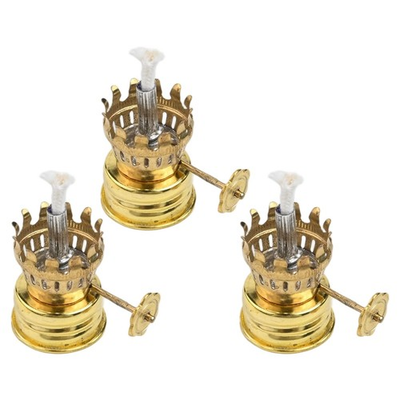 #ad #ad Vintage Iron Lamp Oil Burners Set of 3 for Kerosene Lamps Replacement Parts $8.79