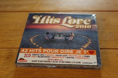 Hits Love 2016 CD 2 Disc Compilation 42 Hits Pour Dire Je T Aime Pop Latin NEW