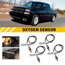4PCS Upstream & Downstream O2 Oxygen Sensor for 2003-2005 GMC Sierra 1500 5.3L